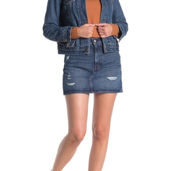 Levi's Dresses & Skirts - Levi's Deconstructed Denim Skirt Size 8 NWT